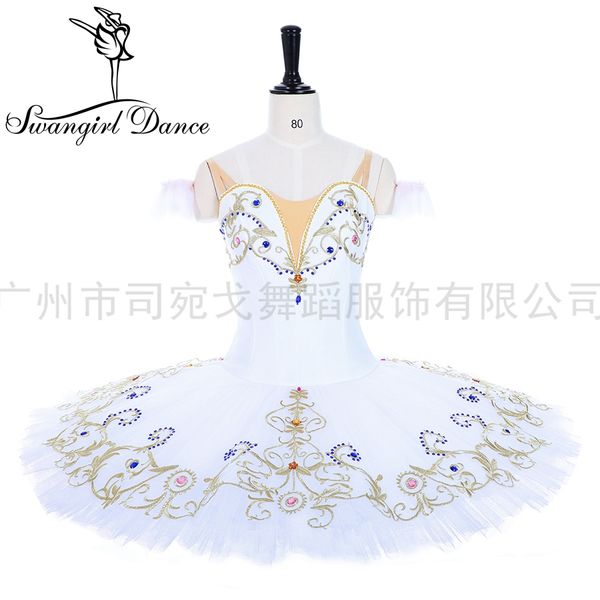 

white fairy doll professional ballet tutus girls pancake tutu costume for performance ballet costume bt9288, Black;red