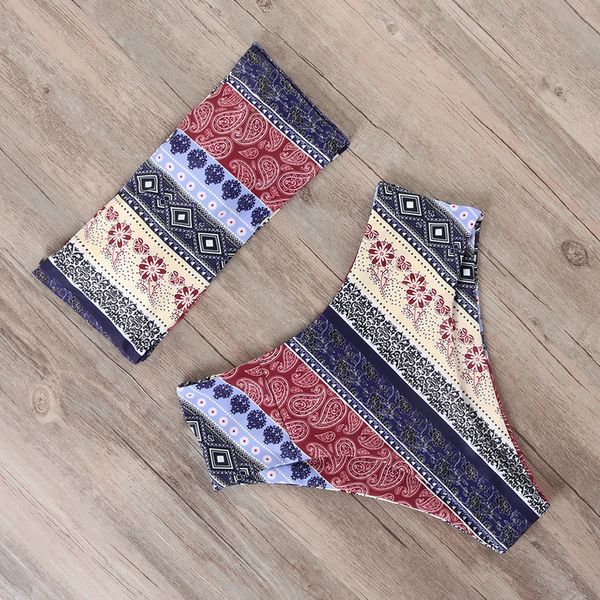 

высокая талия бикини 2020 купальник sexy купальники женщины бинты top push up купальный костюм женский бандо бикини set пляжная одежда, White;black