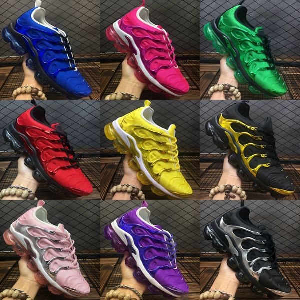 

2020 new tn plus womens mens running shoes bumblebee royal blue red pink fluorescent green grape purple pearl white tns sport sneakers