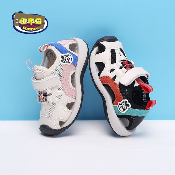 

lvsuu babu bean boys' 2019 sandals children's shoes korean style medium and small children's shoes girls' baotou soft so, Black;red