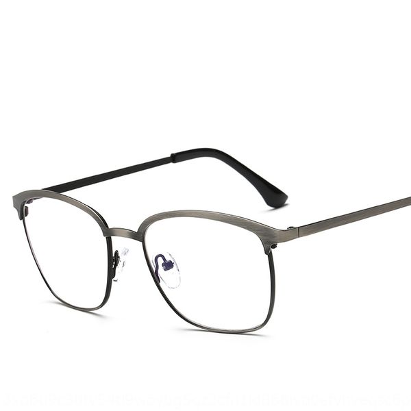 

new plain metal round frame men's and women's fashion selfie plain 1601 glasses glasses, Silver
