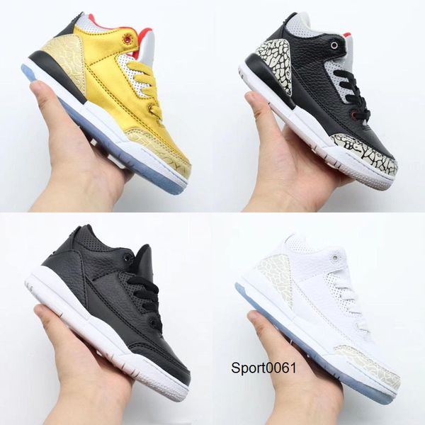 

новый 3s ​​pure white jumpman 3 дети баскетбол обуви тинкер katrina jth free throw linell чикаго og royal black cement ретро кроссовки