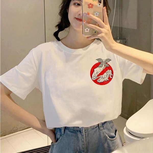 

странные вещи 3 harajuku t shirt женщины ullzang upside down футболка одиннадцать 90с graphic друзья dont lie топ тройники женский, White