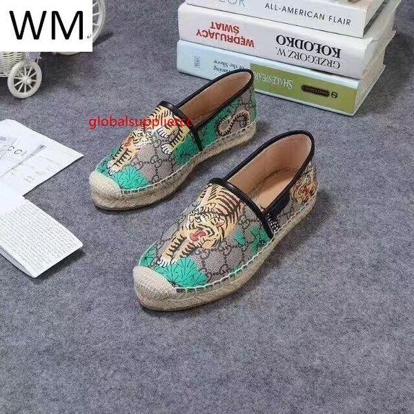 

summer new ladies wood tiger fisherman shoes flat shoes sneakers dress shoes skate dance ballerina flats loafers espadrilles, Black;green