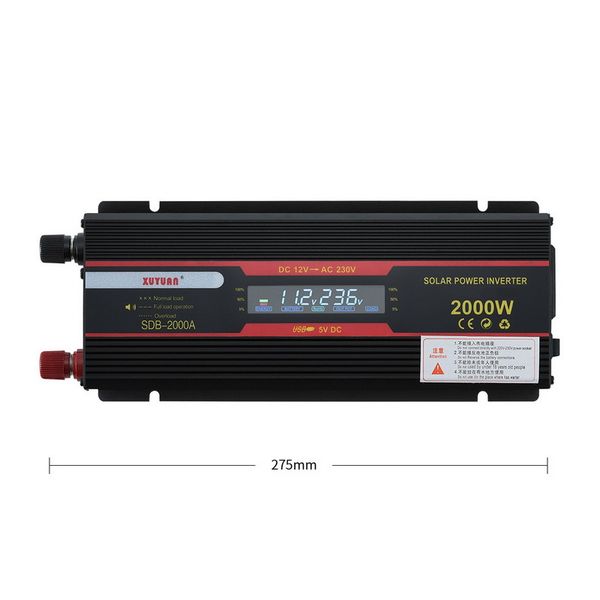 

inverter 12v to 220v 2000w car inverter lcd display car supplies