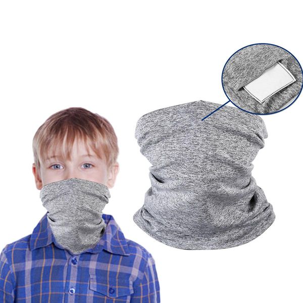 

us stock dhl ship, kids child cycling face mask with pm2.5 filter scarf bandanas dust outdoors sports running sunscreen headbands fy6088, Black