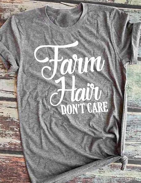 

farm hair dont care t shirt realism sarcasm style women print funny slogan cotton vintage creative art party tees tshirt j105, White
