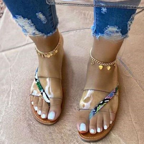 

2020 fashion women summer slippers serpentine roman transparent wild outdoor flip-flops casual female beach slippers 4.28, Black