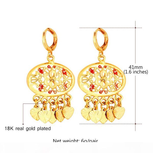 

женские 18k real позолоченных серег ювелирных изделия 2015 новое модное сердце подвеска bohemian серьга падение, Silver