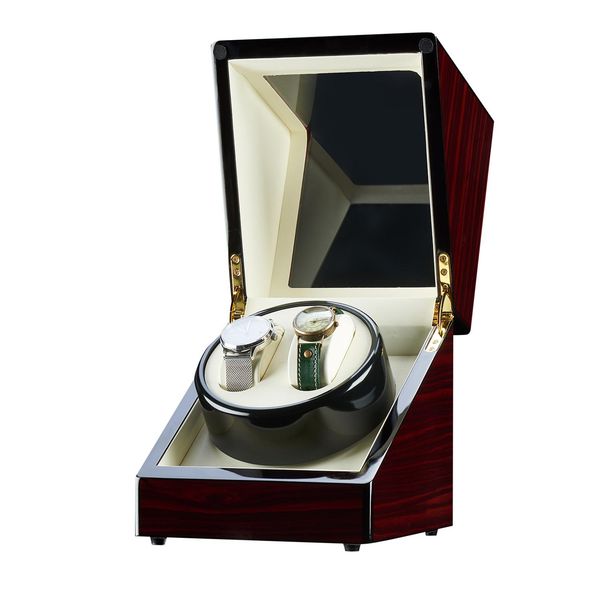 

box mechanical placer double watch winding machine automatic rotating wooden display cabinet storage
