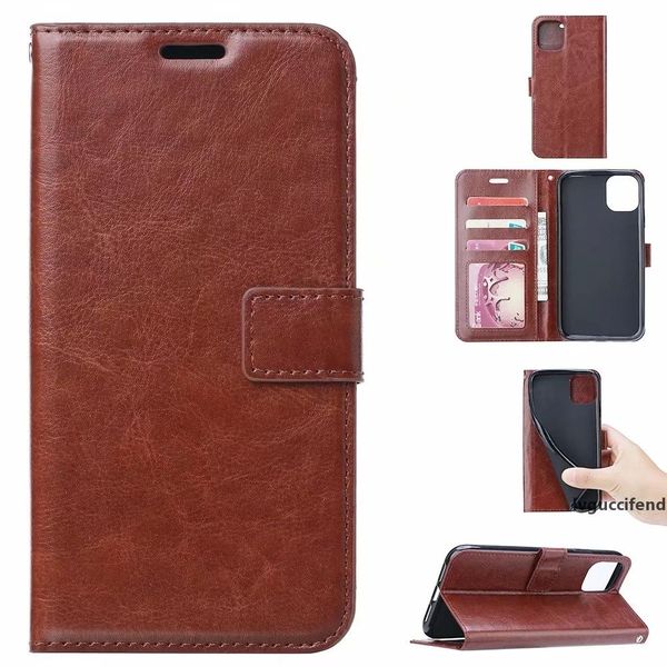 

wallet case for iphone 12 pro max galaxy note20 a01 a11 a31 a41 a10s a20s a21s crazy horse leather retro vintage flip cover stand id slot