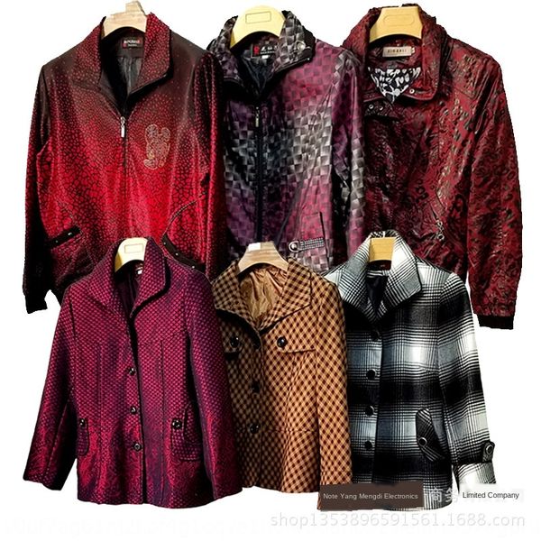 

middle-aged lapel long sleeve flower miscellaneous women's middle-aged women's lapel jacket long sleeve flower jacket miscellaneou, Black;brown