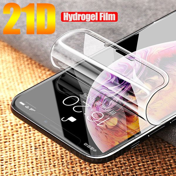 

21d soft hydrogel film for apple iphone 11 pro xs max xr iphone x 7 8 plus protective silicone tpu screen protector(not glass