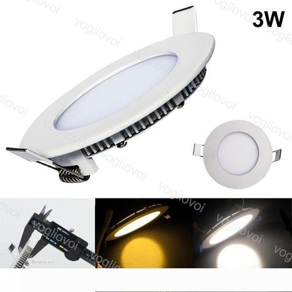 

downlights 3w 75mm cut round recessed ultra thin aluminum acrylic side emitting warm white led for office hospital living room dhl