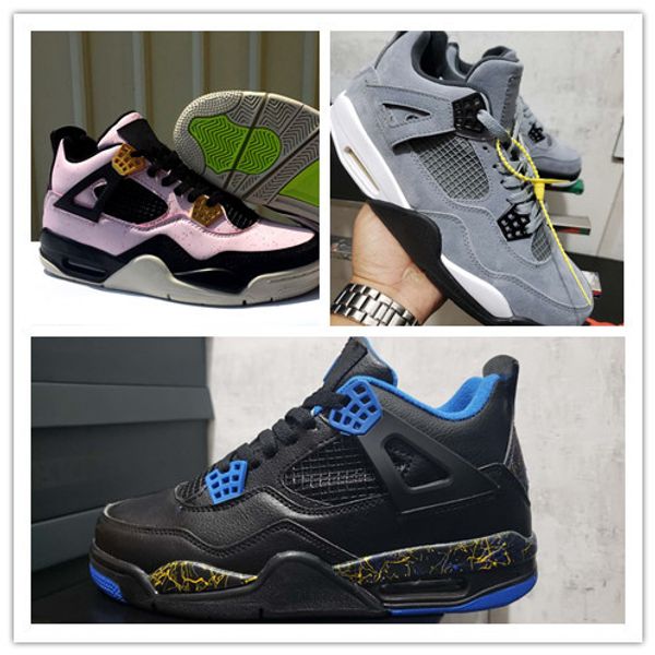

2020 new 4 iv grey black blue pink men basketball shoes sports sneakers women trainers high qaulitys size 40-47