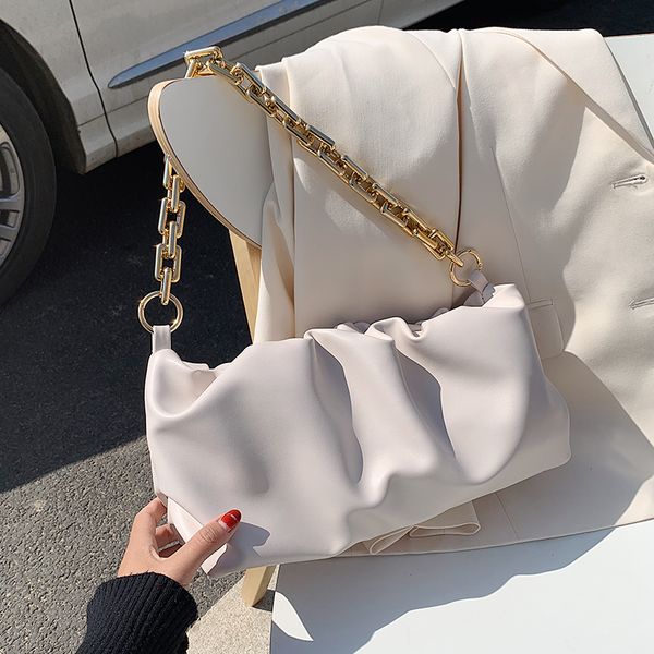 

chain pu leather party clutch bag for women 2020 lady shoulder bags female travel handbags simple hand bag