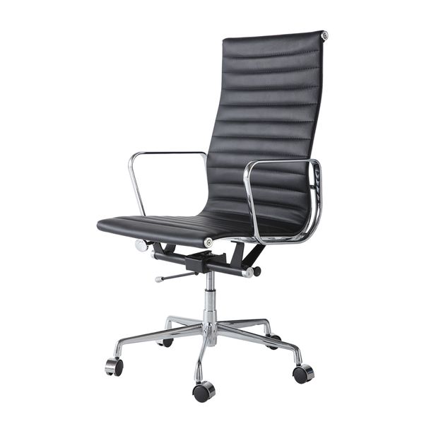 

office chair desk chair rolling chair black pu leather alloy base