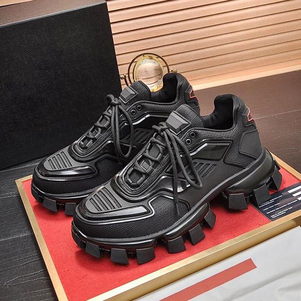 

new arrival cloudbust thunder knit sneakers mens shoes comfortable fashion low lace -up design men shoes zapatos de moda para hombre, Black