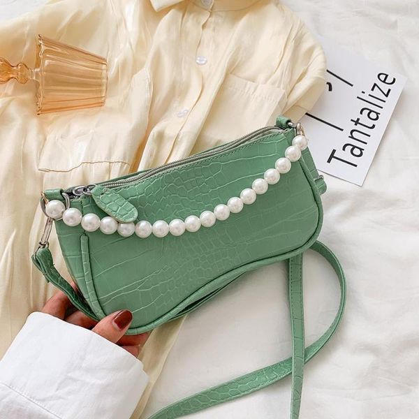 

retro handbag women crocodile leather shopping totes office ladies elegant solid colorshoulder bag