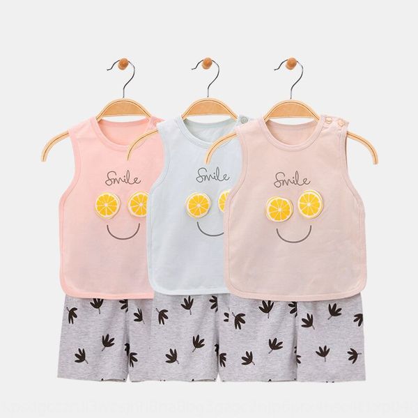 

baby pipa baby shorts vest suit sleeveless adjustable shorts two-piece suit children's vest pure cotton
