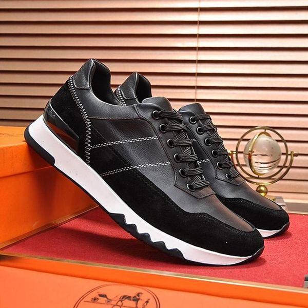

mens shoes fashion outdoor walking sports footwears zapatos de lujo para hombre stadium sneaker low lace -up style men shoes, Black