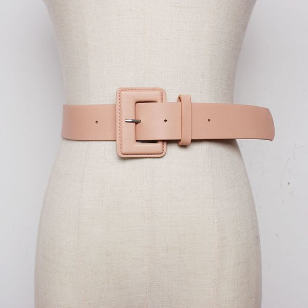 

ewq] 2020 spring autumn new pattern simple and versatile belt solid color pu patchwork belt women fashion tide 19c-a101-11-0, Black;brown