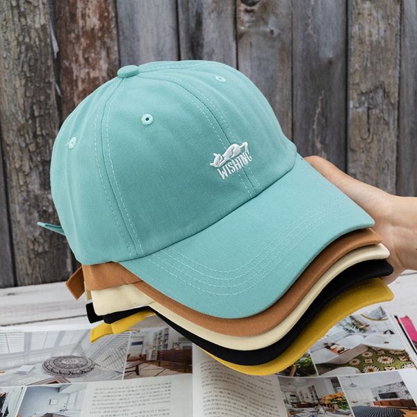 

hat korean fashion versatile face small fashion embroidered fox net baseball cap baseball cap red sun hat, Blue;gray