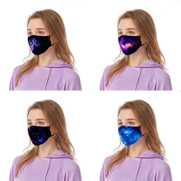 

in stock 2020 new spring ot dener printed fa mask party cosplay reusable dust windproof cotton masks tree #324#345