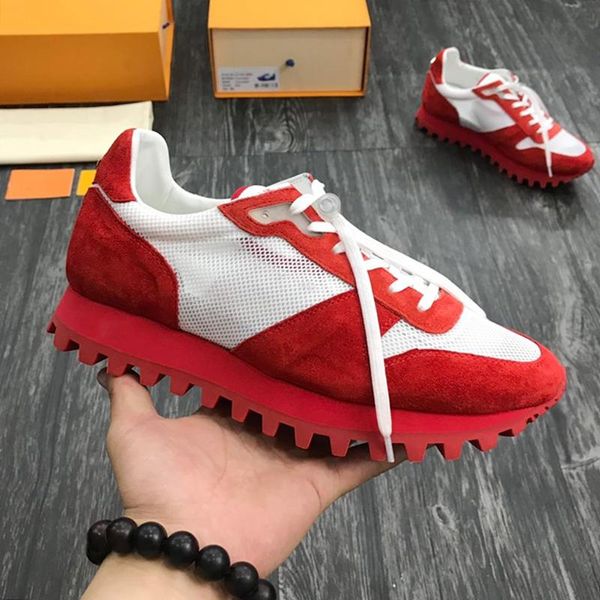 

comfortable runner sneaker men 's shoes fashion luxury breathable outdoor walking lace -up vintage men shoes sale fast de, Black