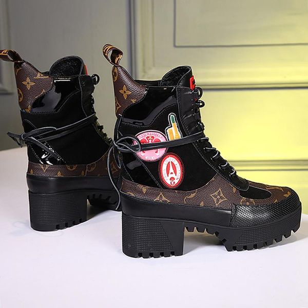 

женская обувь для зимы вскользь осень зима botas mujer женских ботильоны luxury лауреат платформа пустыня продажи с коробкой bottes femmes l