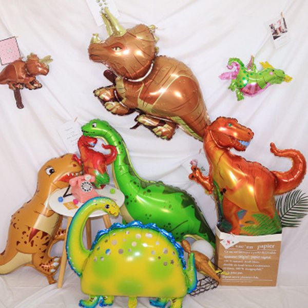 

джунгли dinosaur воздушный шар фольги новый год животных воздушные шары детский динозавр партия день рождения украшения гелиевые шары детски