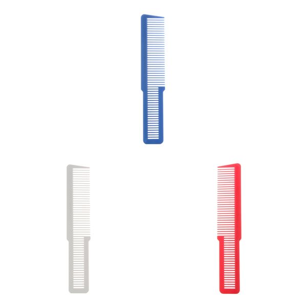 

barber comb flat clipper comb - small 8\" long - clipper comb 3pack, Silver