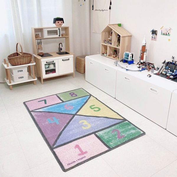 

100x145cm non-slip baby child room creeper mat infant game tent pad restaurant l area rug