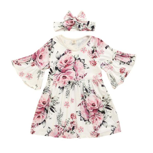

summer floral girl dress cotton kids casual dress children clothes, Red;yellow