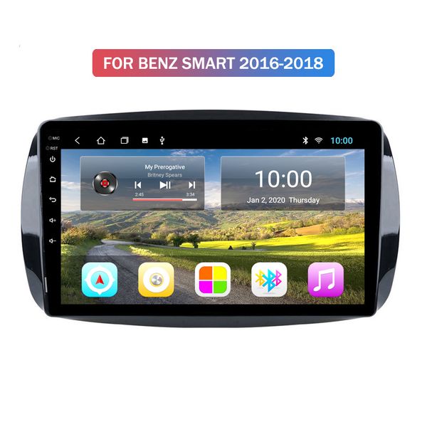 

9 inch gps navi head unit player android car video radio for benz smart 2016-2018 mirror link swc tpms
