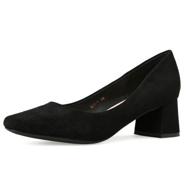 

dress shoes women pump fashion daily office high heels casual wedding plus size 34-43 all matching pointed, Black