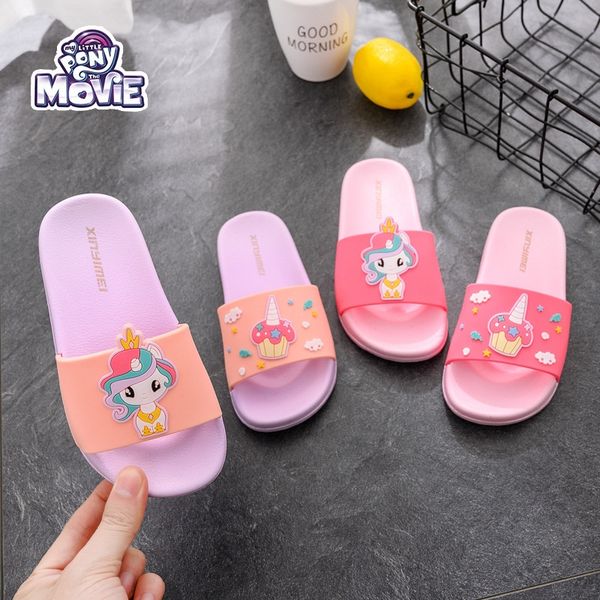 

2020 new pony universe princess children' children children children' slippers female parent-child baby home cute slippers, Black;grey