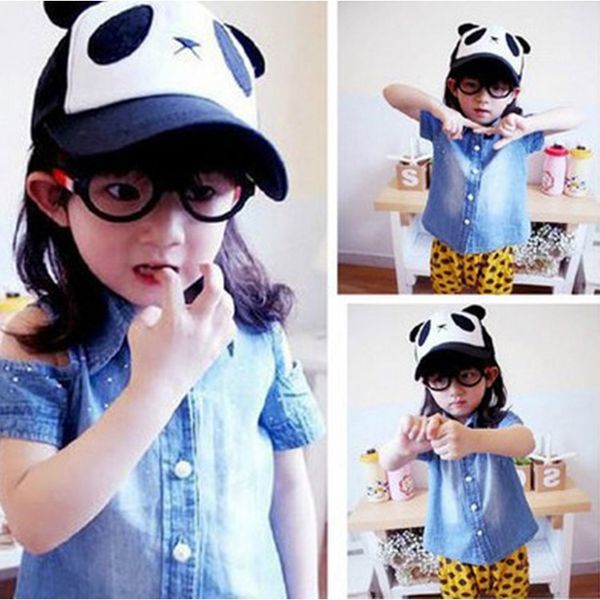 

новый осенний мультфильм панда для детей бейсбольной кепки бейсболки мальчиков и девочек ребенка чистых вс вс шляпы материнской шляпы, Yellow