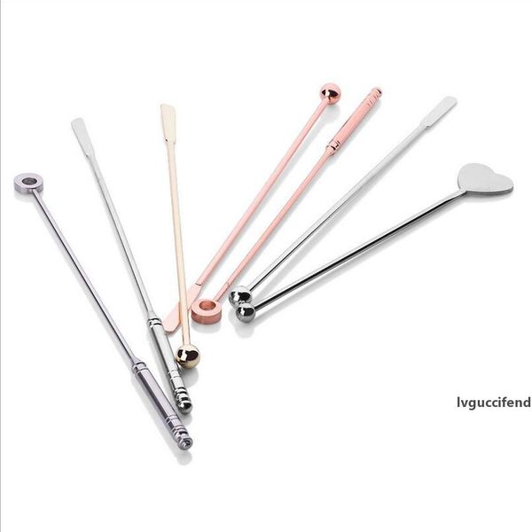 

lot 304 stainless steel swizzle sticks cocktail bar titanium cocktail milk coffee juice stirring party drink stirring sticks martini pick