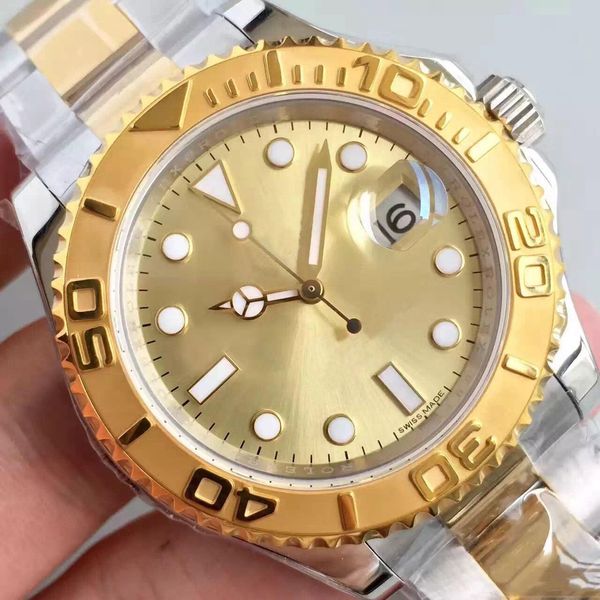 

men's watch yacht 16622 series 40mm dial 316l strap original folding buckle automatic movement sapphire mirror 001, Slivery;brown