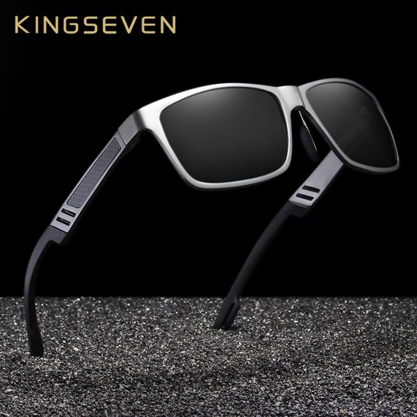 

kingseven brand new polarized sunglasses men metal frame driving glasses women retro sun glasses gafas mx200619, White;black