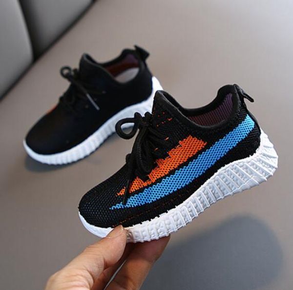 

children sneakers girls boys lightweight sport running shoes mesh breathable soft baby kids casual walking tennis canvas shoes, Black