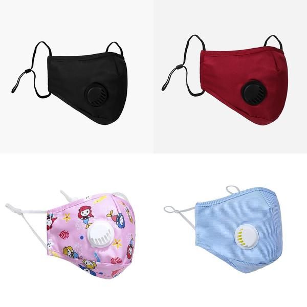 

11style face masks with filters pm2.5 anti-dust mask with breathing valve adjustable mouth mask kids protective designer mask znzax