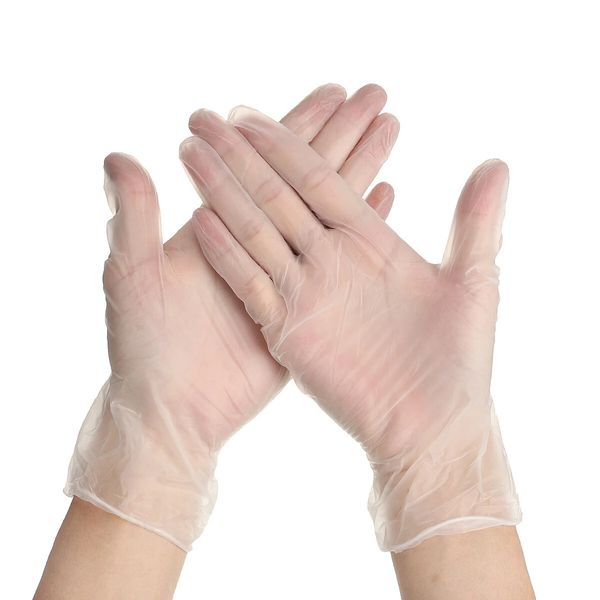 

50pcs disposable pvc thicken gloves food grade anti dust droplets bacteria safety protective glove