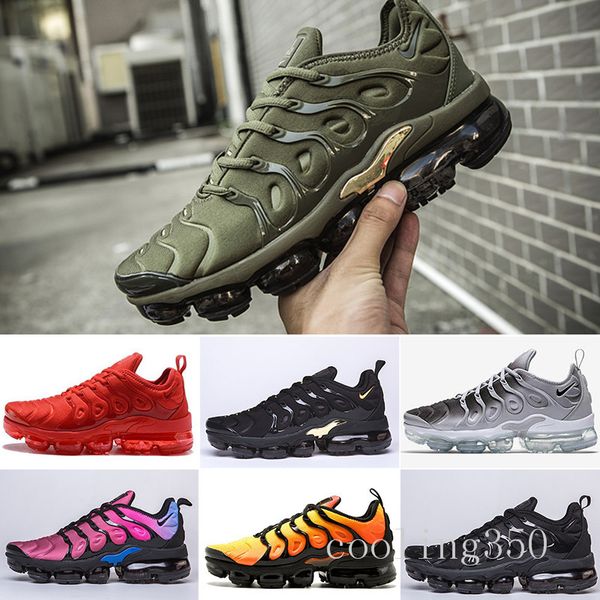 

2019 tn plus кроссовки для мужчин женщины черного скорость красного белого антрацита ультра белых черных 2019 лучших кроссовок 36-46 m9eih, Black