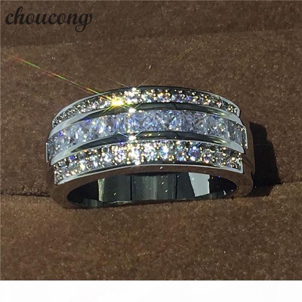 

k jewelry male ring 3mm diamond white gold filled party engagement wedding band ring for men size 5 -11, Slivery;golden