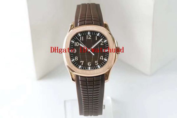 

tw factory aquanaut designer watches 18k rose gold wristwatches date display luminous cal.324 automatic mechanical transparent case back, Slivery;brown