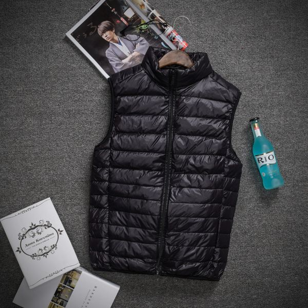 

2019 ве jacketvest вниз кђѬка жиле мђжкой ве пђовик мђжкой пл ѬазмеѬ, Black