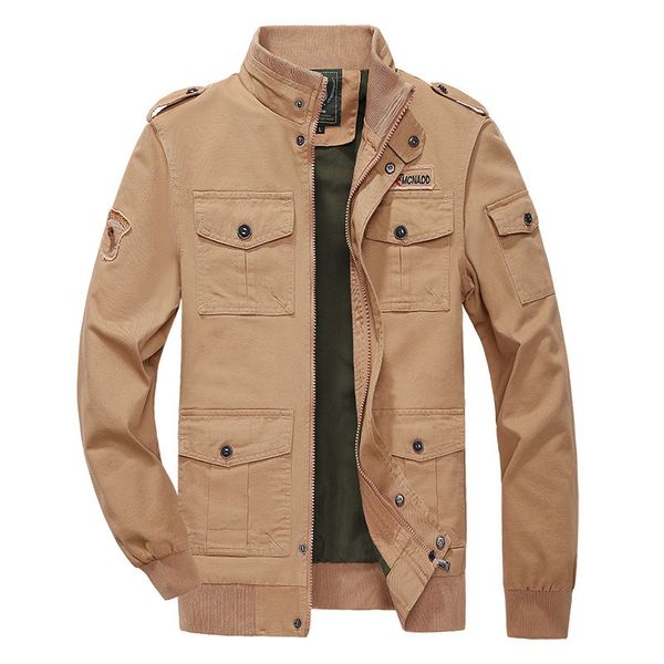 

spring stand collar jackets men's casual flight jacket brand men bomber jacket 2020 plus size cotton coats windbreakers, Black;brown