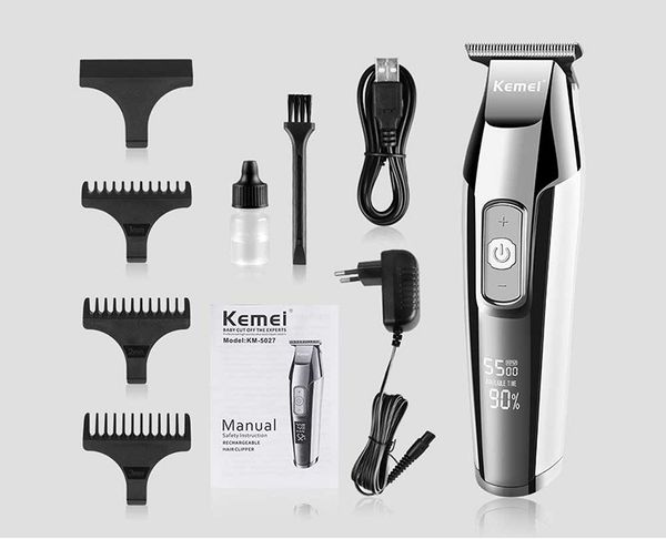 

kemei триммеры мужчины электрометаллургического cordless clipper профессиональная прическа безопасности мода carving машина maquina de corta
